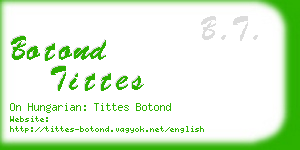 botond tittes business card